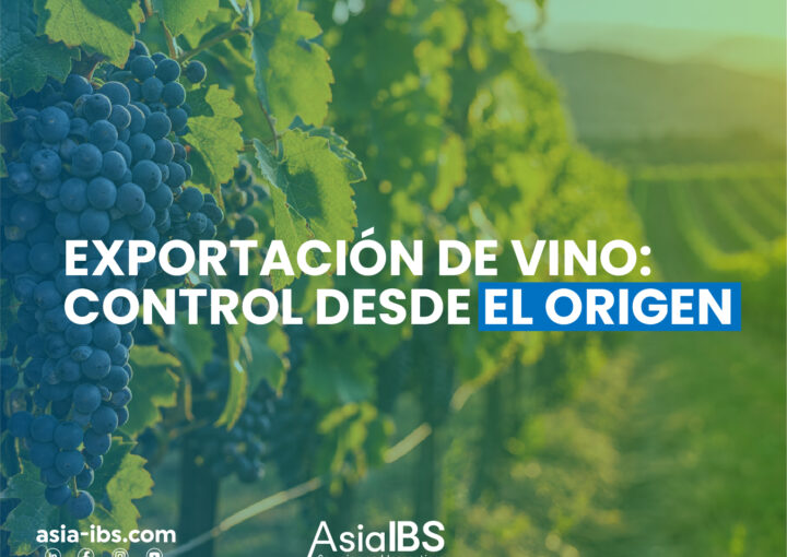 Exportación de vino con control logístico desde el origen para proteger la calidad del producto durante el transporte internacional.